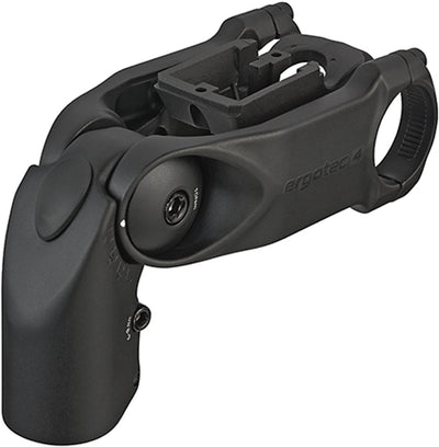 Ergotec Voice Octopus Bk Ahead Self-Service-Paket, 1 8, 110 mm lang, 31,8 mm Lenkerklemme, einstellbare 0 ° 60 °, sandstrahlte Blacklevel 4, E-Bike Ready gemäß Sicherheitsebene, vorne, Aluminium. Länge: 110 70 mm, eff. Höhe: 45 125
