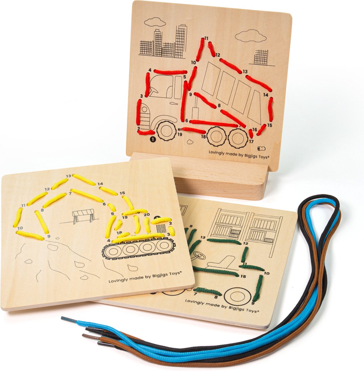 Bigjigs Wooden Road Puzzle bei Number Construction, 8dlg.