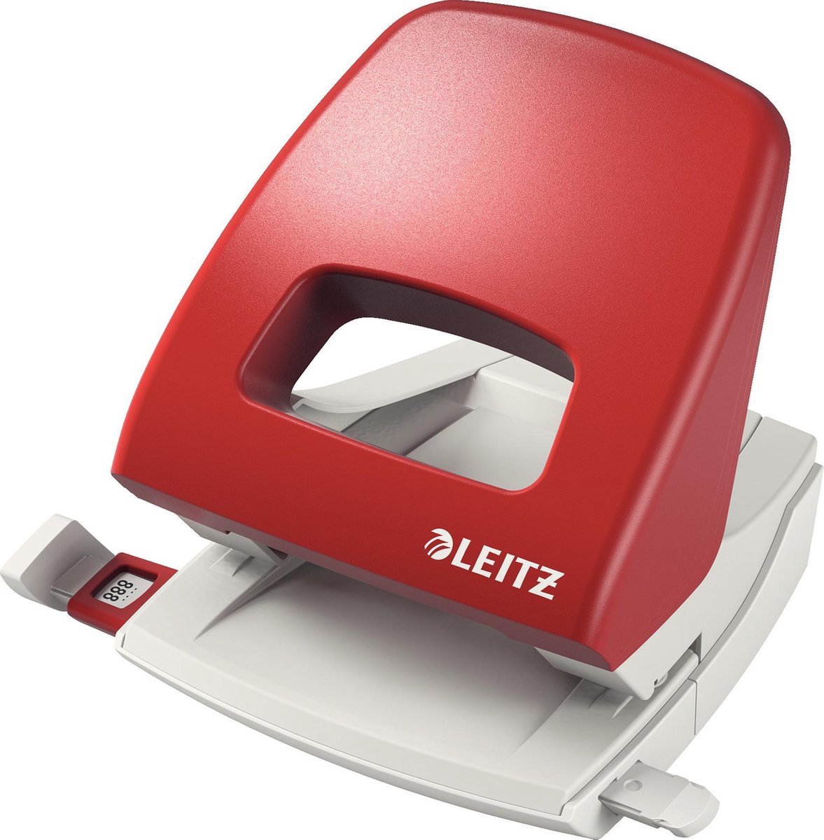 Leitz nexxt Locher – stanzt bis zu 25 Blatt – rot