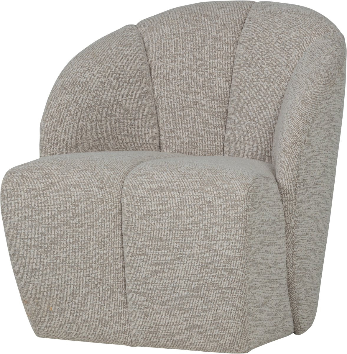Woood Mojo Drehsessel - Bouclé - Ecru Melange - 75x68x77