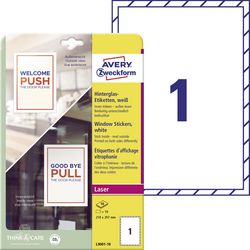 Fensteraufkleber Avery Zweckform L9001-10 weiß