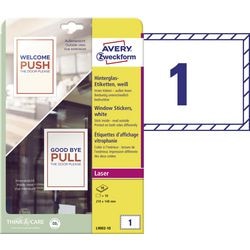 Fensteraufkleber Avery Zweckform l9002-10 weiß