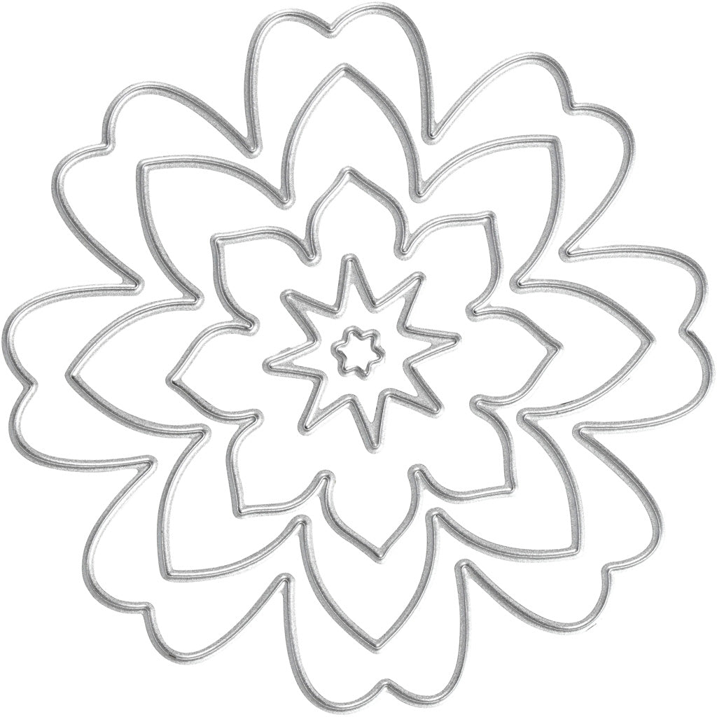 Creativ Company Stanzschablone, Blume, D 0,5-8 cm, 1 Stück