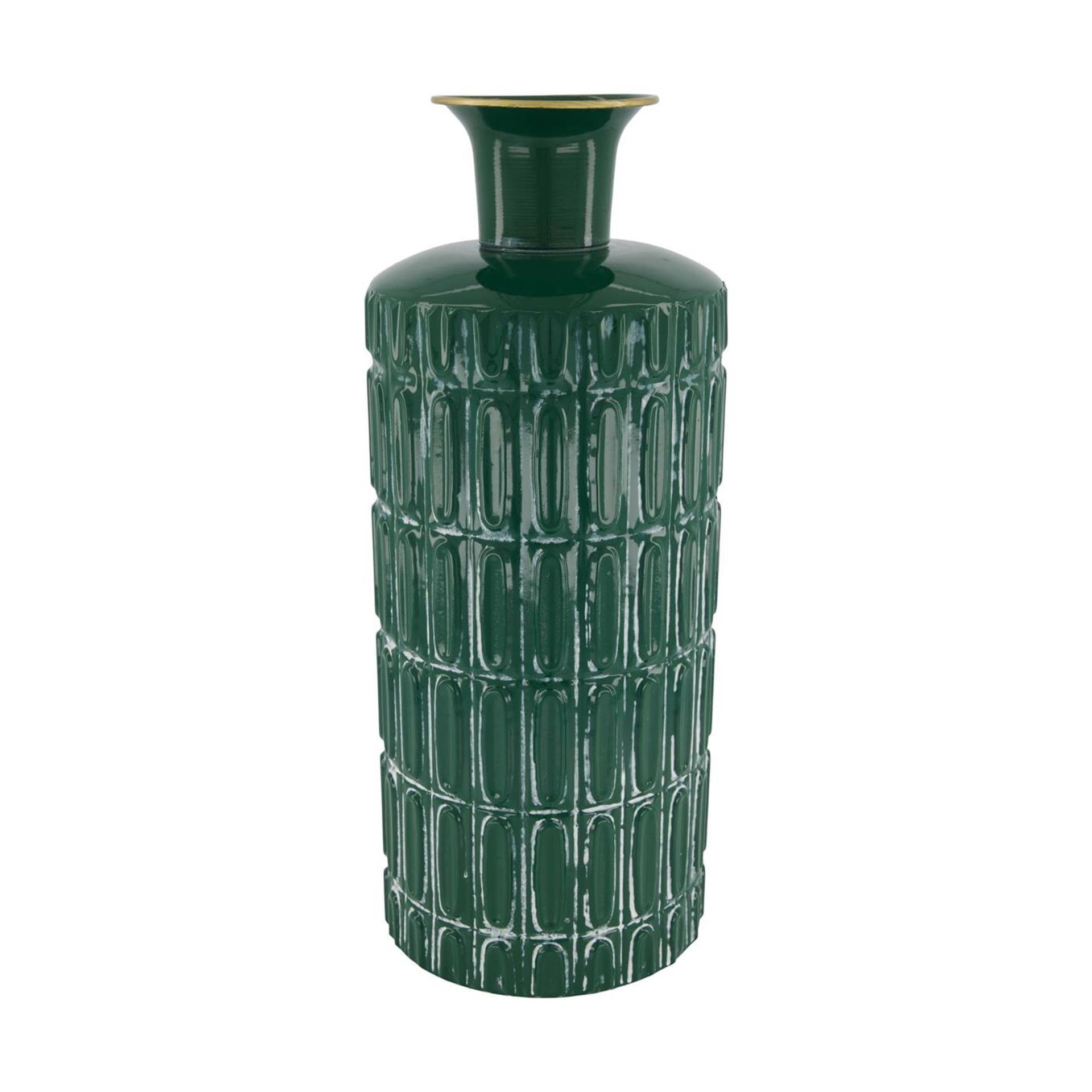 Dijk Natural Collections Vase Metall dunkelgrün ø16xh39cm