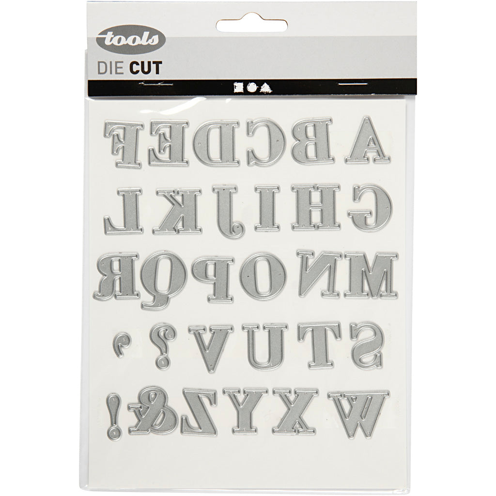 Creativ Company Stanzschablone, Alphabet, Größe 2x1,5-2,5 cm, 1 Stück