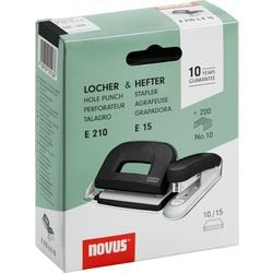 Hefter und Locher Novus 020-1829 Kunststoff, Metall schwarz