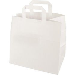 Papstar Tragetasche mit Henkel 250 x260x170mm aus weißem Kraftpapier