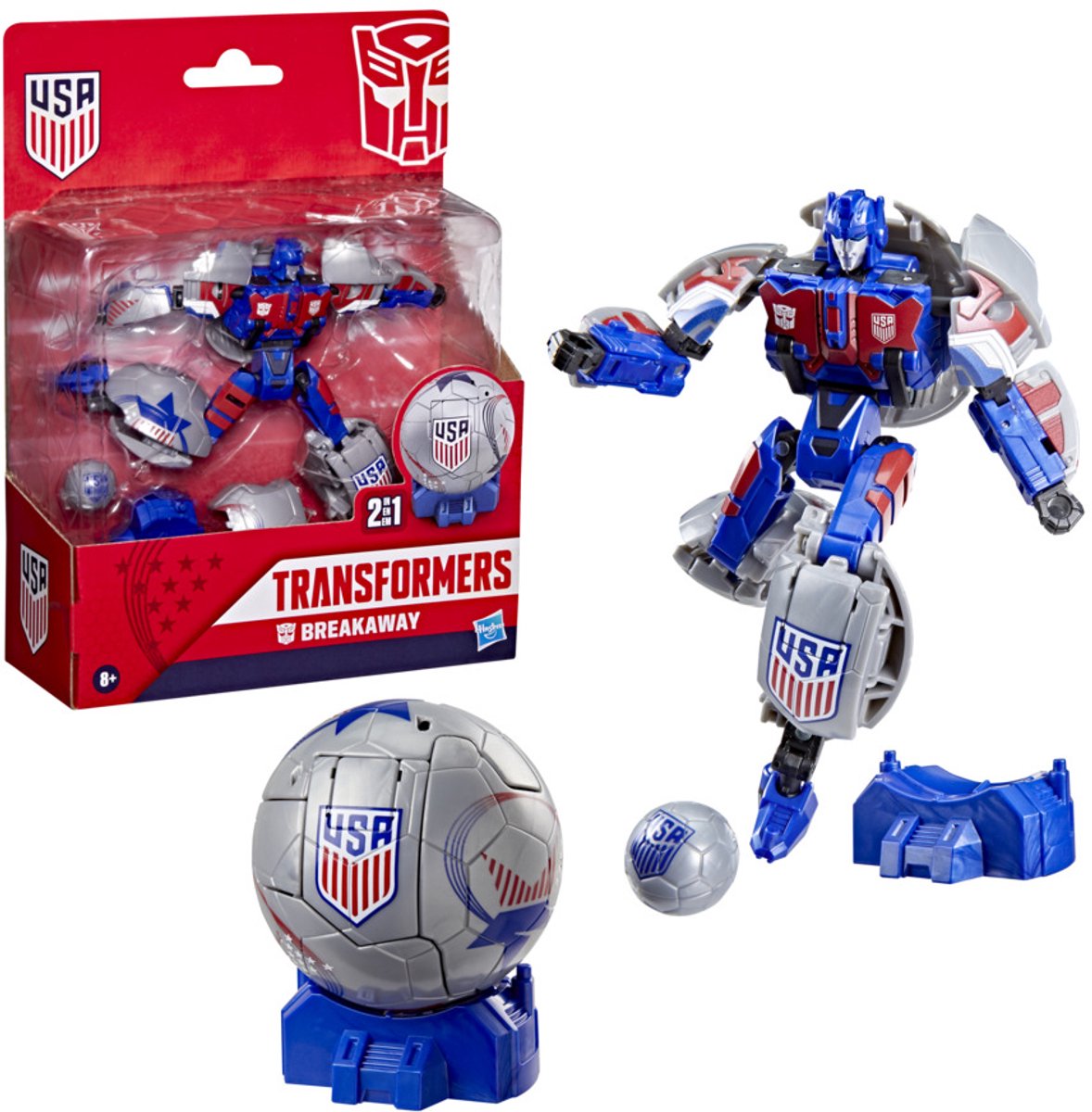 Transformers Toys US Football Federation Breakaway Actionfigur 14 cm, Roboterspielzeug für 8+