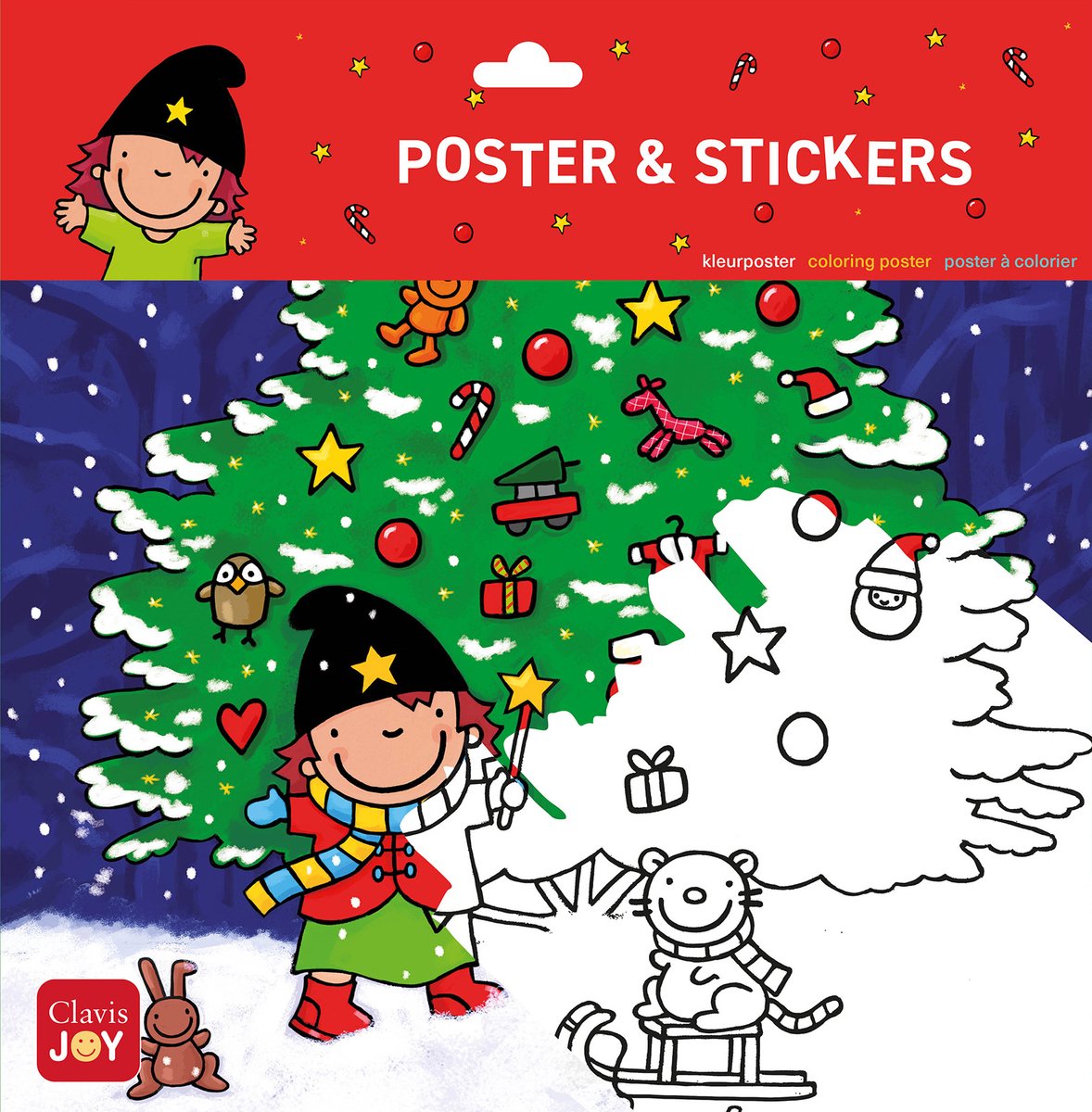Clavis Joy Malposter Hexe Mimi feiert Weihnachten