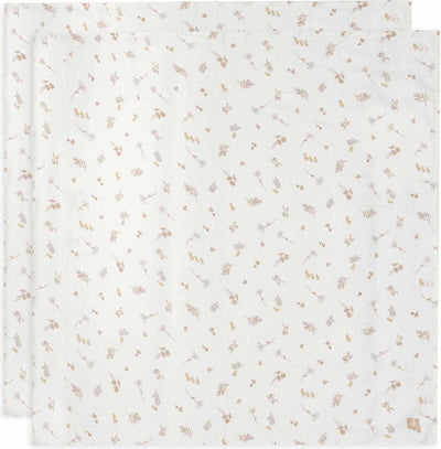 Jollein – hydrophiles Tuch groß 115 x 115 cm – Wickeltuch – weiche Baumwolle – 2 Stück – Flussufer