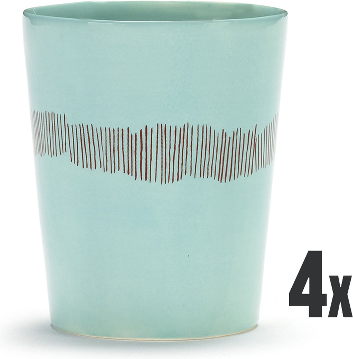 Serax - Ottolenghi Feast - Teetasse - Azurblau Rot - 8 ø - 4 Stück