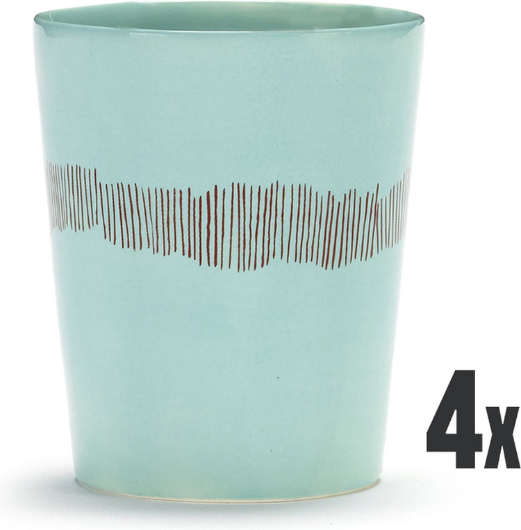 Serax - Ottolenghi Feast - Teetasse - Azurblau Rot - 8 ø - 4 Stück