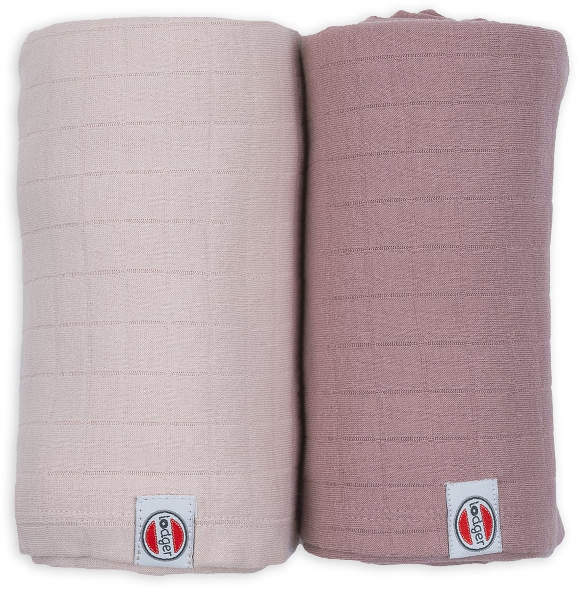 Lodger Pucktuch – hydrophile Tücher – rosa lila – 110 x 110 cm – 2 Stück – Bio-Baumwolle – hydrophile Windel