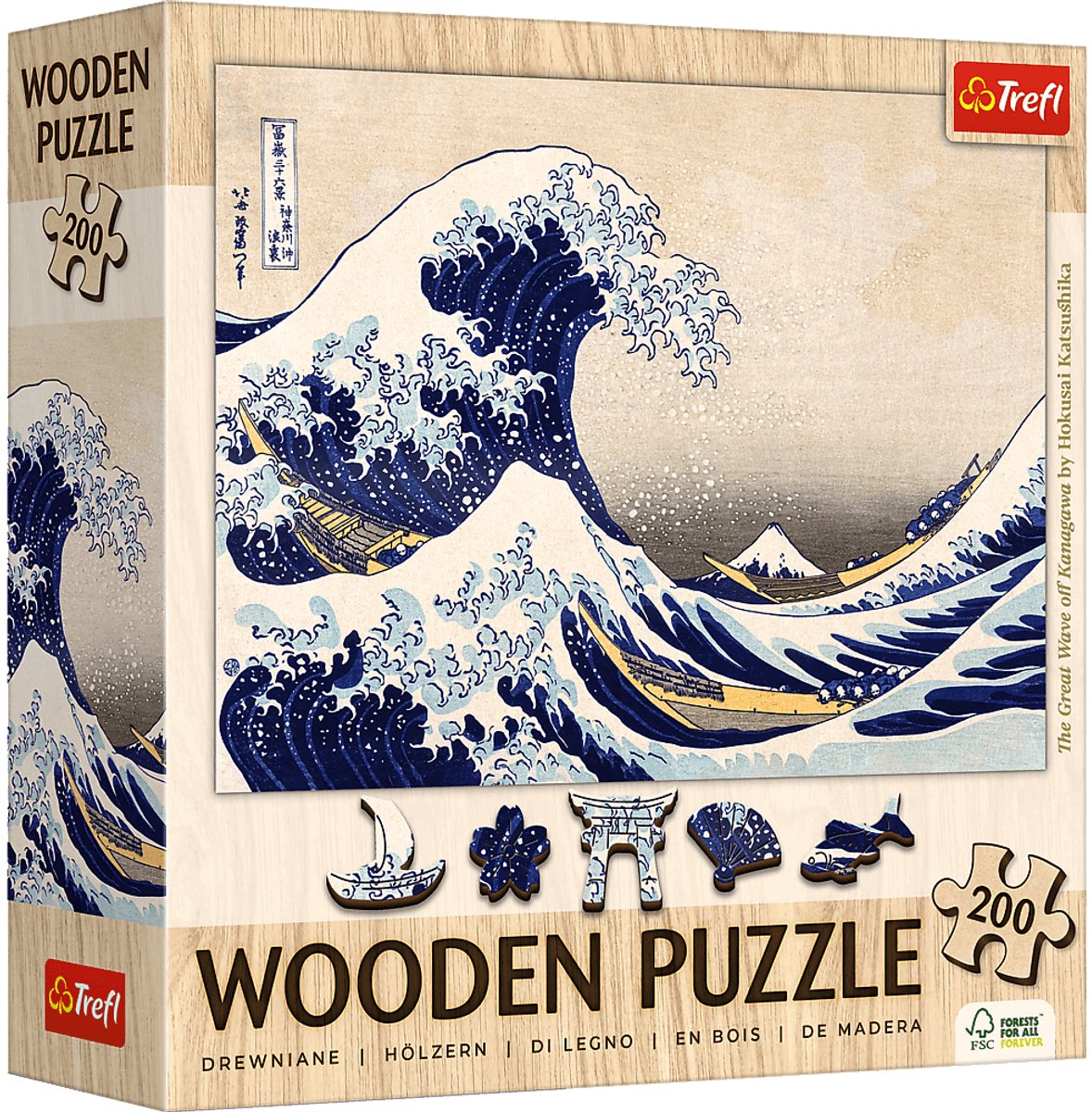 Trefl-Puzzle – Die große Welle vor Kanagawa – Hokusai Katsushika – 200 XL-Teile.