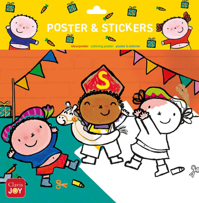 Clavis Joy Malplakat Karel und Kaatje spielen Sinterklaas
