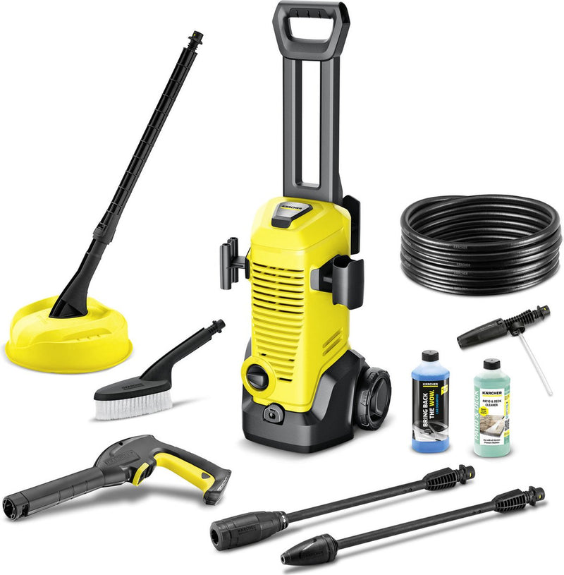 Kärcher K3 Home Auto-Hochdruckreiniger – 120 bar – Wasserleistung 380 l/h – Leistung 25 m²/h – 1600 W – inkl. Heimtrikot
