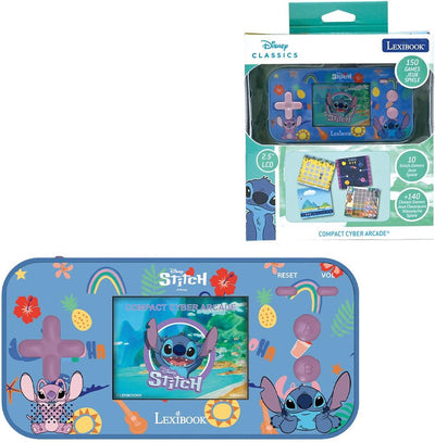 Lexibook Stitch Compact Cyber Arcade® Taschenspielkonsole mit Farb-LCD 2,5'' und 150 Spielen, darunter 10 aus dem Disney Stitch-Universum