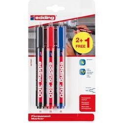 Permanentmarker, Farbpalette, Packung mit 3 Stück