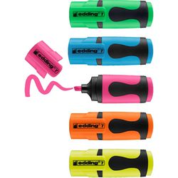 Mini-Textmarker-Farbsortiment, 5 Stück