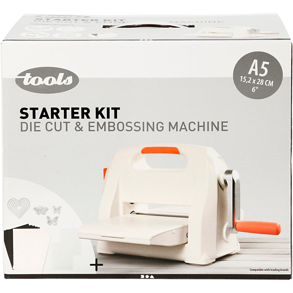 Creativ Company Schneide- und Prägemaschine Starterset, A5, Blatt 155x210 mm, 1 Set