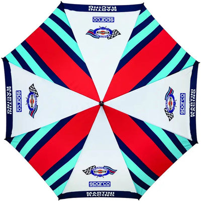 Sparco Martini Racing Replica 80 Martini Racing Regenschirm – Schwarz – Marineblau – Größe Einheitsgröße