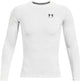 Under Armour UA HG Armour Comp LS-WHT Herren-Sportshirt – Weiß – Schwarz