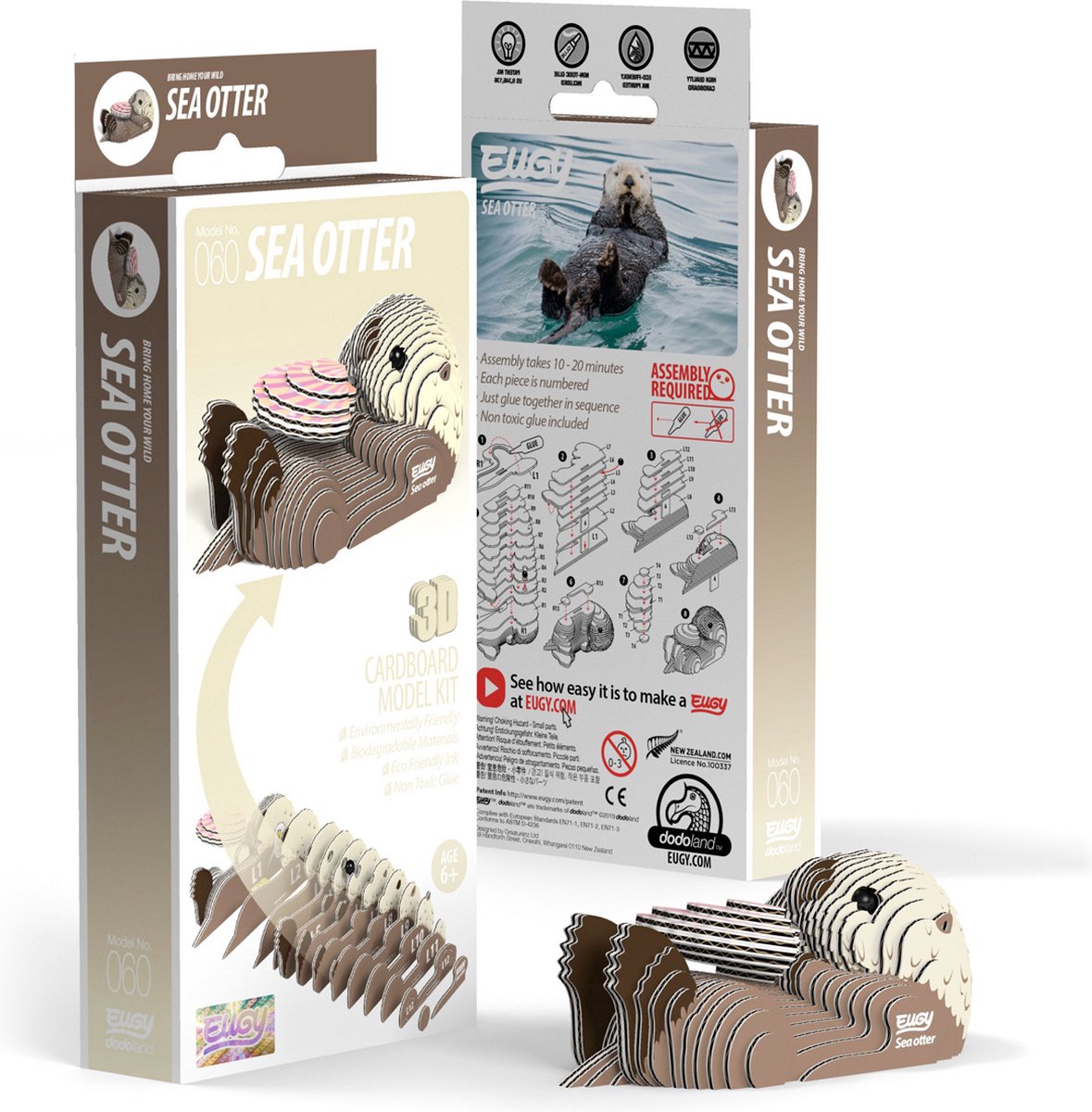 Eugy 3D-Puzzle – Seeotter – Meerestiere – nachhaltig – alle sammeln – 6 Jahre