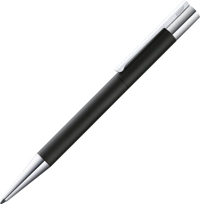 Lamy Scala Kugelschreiber 280 – aus Edelstahl – in Mattschwarz, mit Drehsystem, Schreibstärke m, Großraummine in Schwarz
