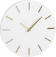 Glimmerdekorationen – Brixen-Wanduhr – ø36 cm – weiß