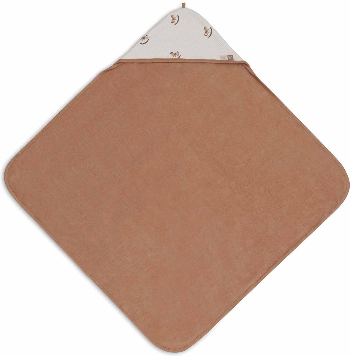 Jollein - Badeumhang 75x75cm - Babyhandtuch mit Badeumhang, Schal, Badeponcho - Nostalgiefahrt