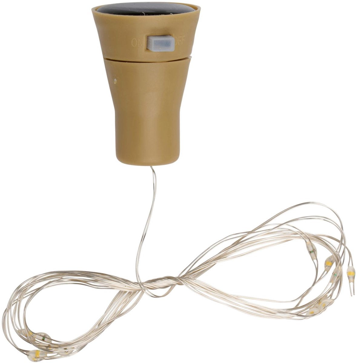 Arti casa Solar-Flaschenlampen-Set – LED-Lichterkette – warmweißes Licht – mit Batterien