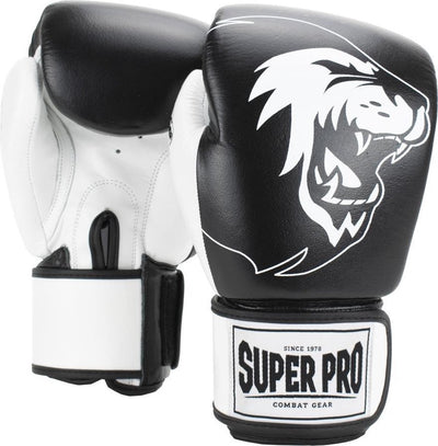 Super Pro Combat Gear Undisputed Boxsackhandschuhe Leder Schwarz Weiß Extra Large