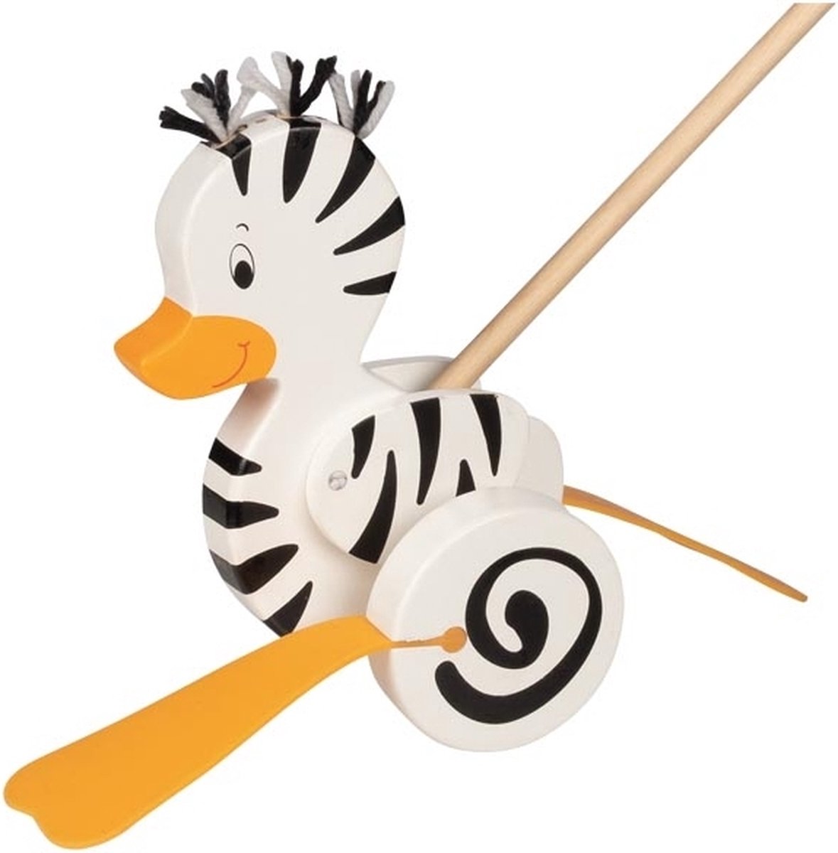 Goki Holzschubfigur Zebra Ente