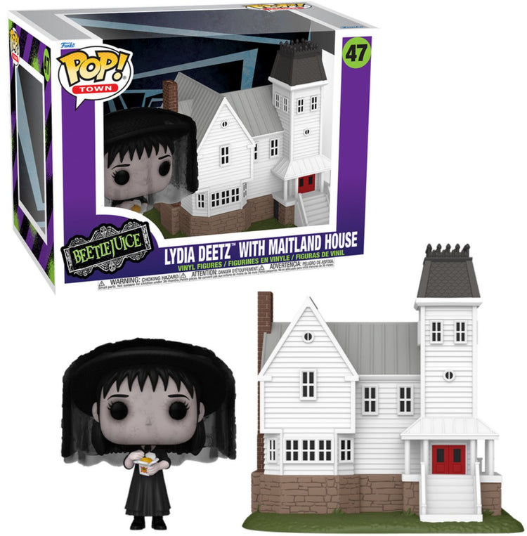 Funko Beetlejuice Lydia Deetz mit Maitland House (Pop! Town) Vinylfigur 47 Unisex Pop! - neutral - Standard