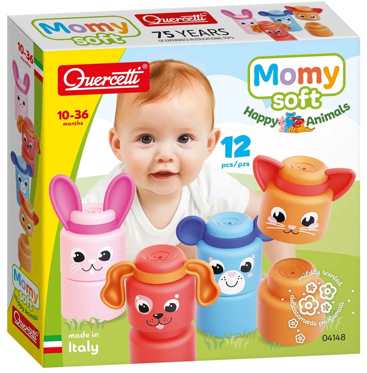 Quercetti Momy Kuscheltiere, 12 Stk.