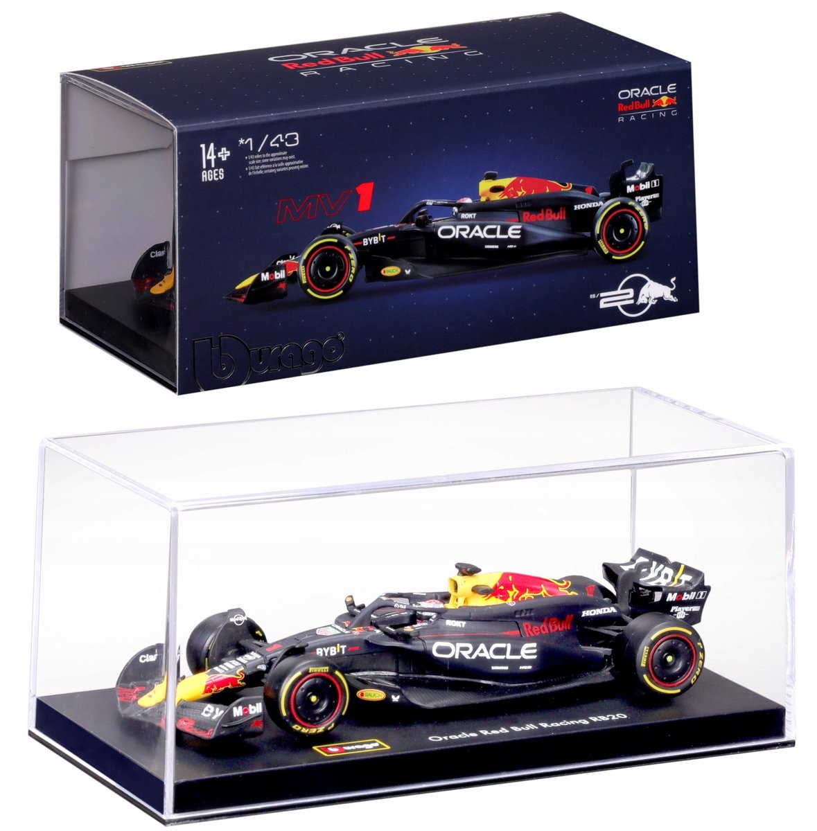 Bburago RB20 F1 Max Verstappen 2024 Modellauto im Maßstab 1:43