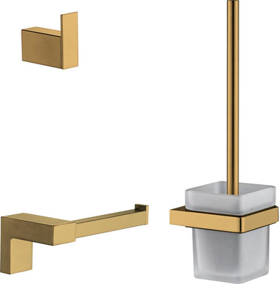 Plieger Altea WC-Set – Wandmontage – komplett – gebürstetes Gold