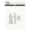 Creativ Company Schneideschablone, Hochzeitspaar, Maße 52x81+23x35 mm, 1 Stück
