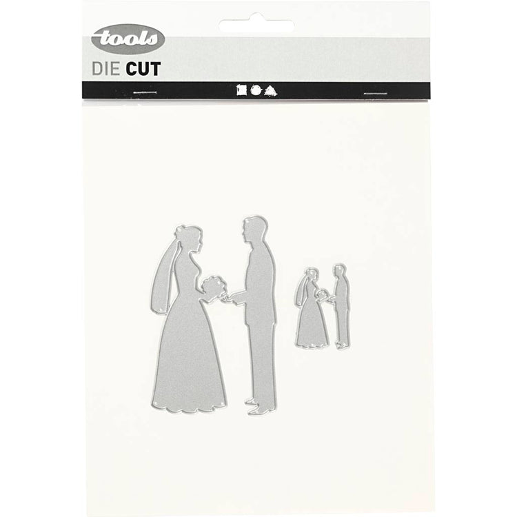 Creativ Company Schneideschablone, Hochzeitspaar, Maße 52x81+23x35 mm, 1 Stück