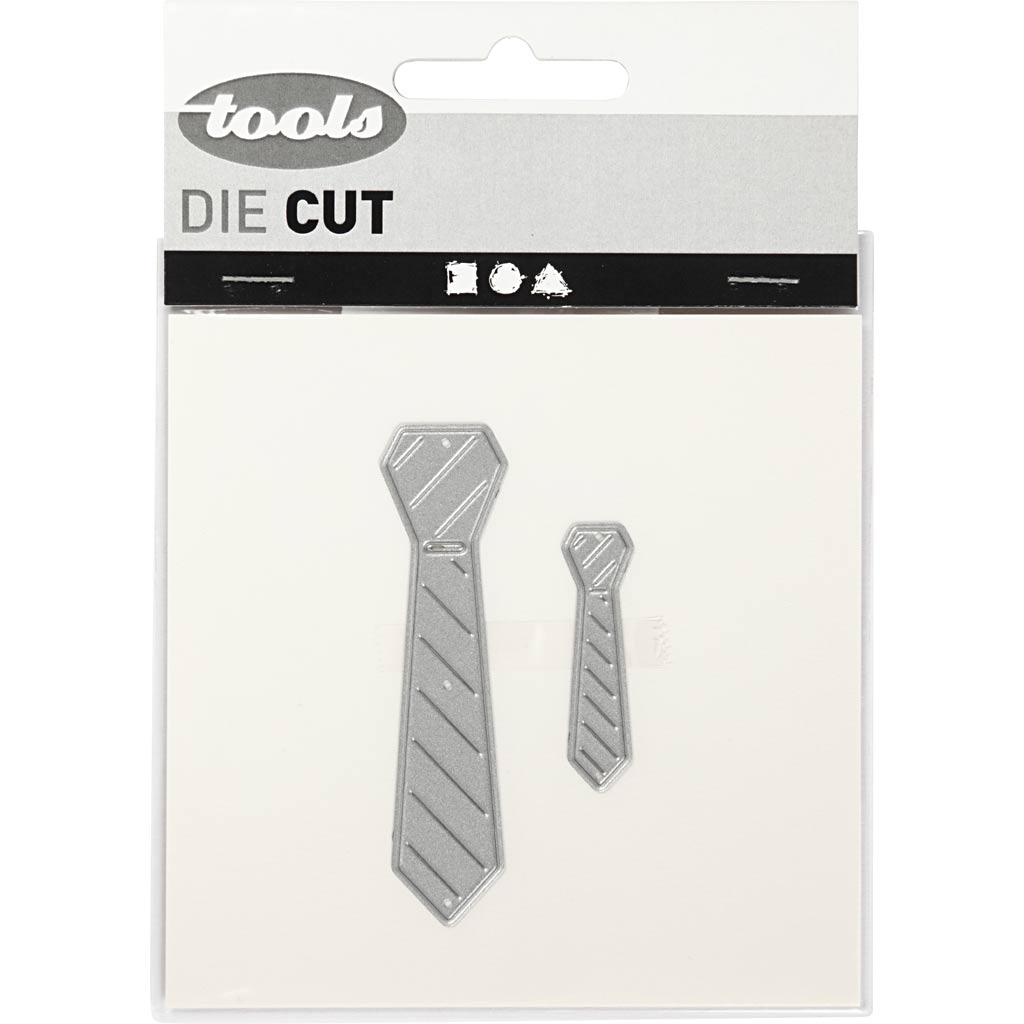 Creativ Company Stanz- und Prägeschablonen, Krawatte, Maße 26x99+9x35 mm, 1 Stück