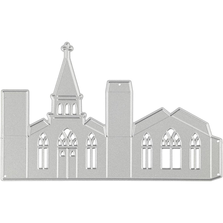 Creativ Company Stanz- und Prägeschablone, Kirche 3D, Größe 135x85 mm, 1 Stück