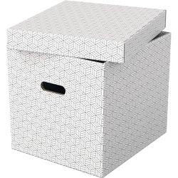 Aufbewahrungsbox Esselte 628288 Würfel groß 36 l weiß
