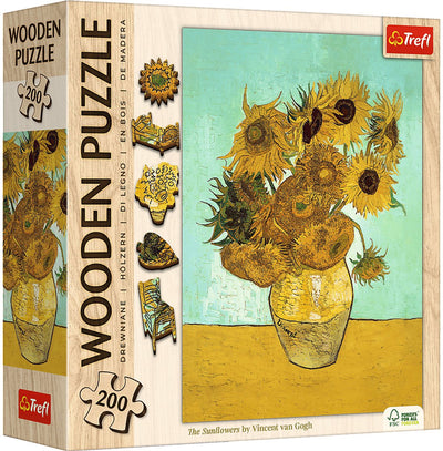Trefl Holzpuzzle Vincent van Gogh 200 Teile Kunstspielzeug.