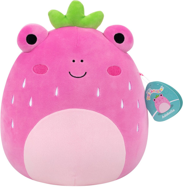 Jazwares Squishmallows Kuscheltier Plüsch – Adabelle der rosa Erdbeerfrosch – 30 cm