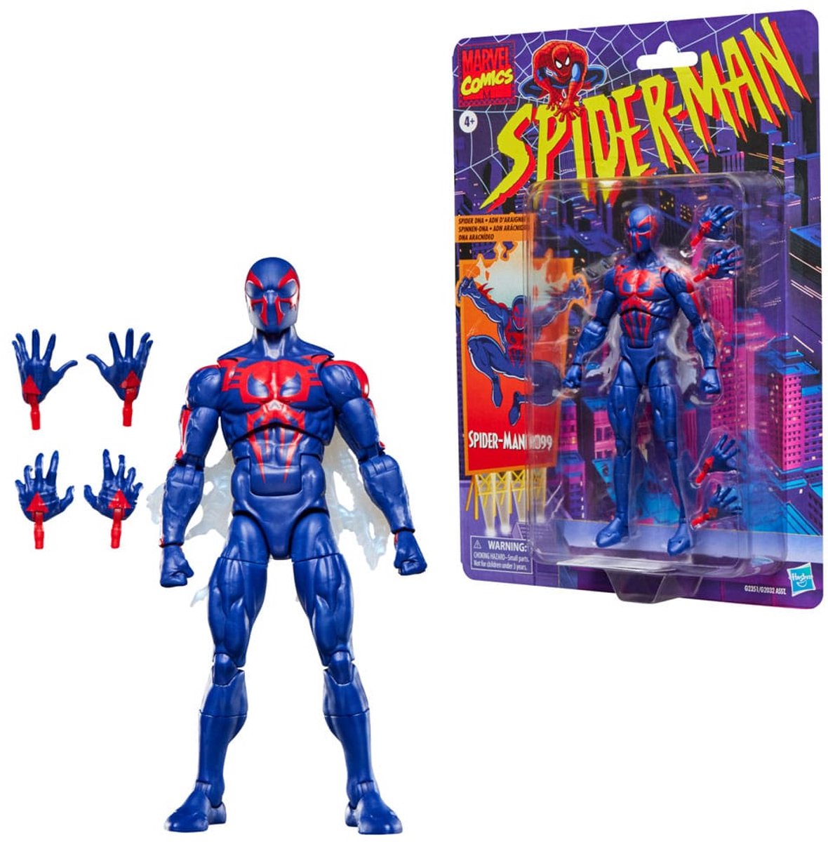 Hasbro Spider-Man Marvel Legends Retro-Actionfigur Spider-Man 2099 15 cm große Actionfigur
