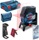 Bosch Professional GCL 2-50 C Akku Kreuzlinienlaser rot 12V + Deckenklemme Grundkörper in L-Boxx - 0601066G08