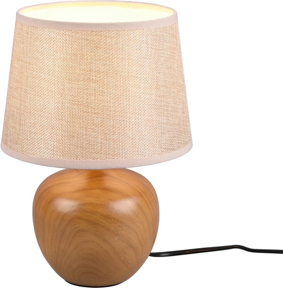 Rl Live Your Light Reality Luxor - Tischleuchte - Holzelement - exkl. 1x e14 28w - Schnurschalter