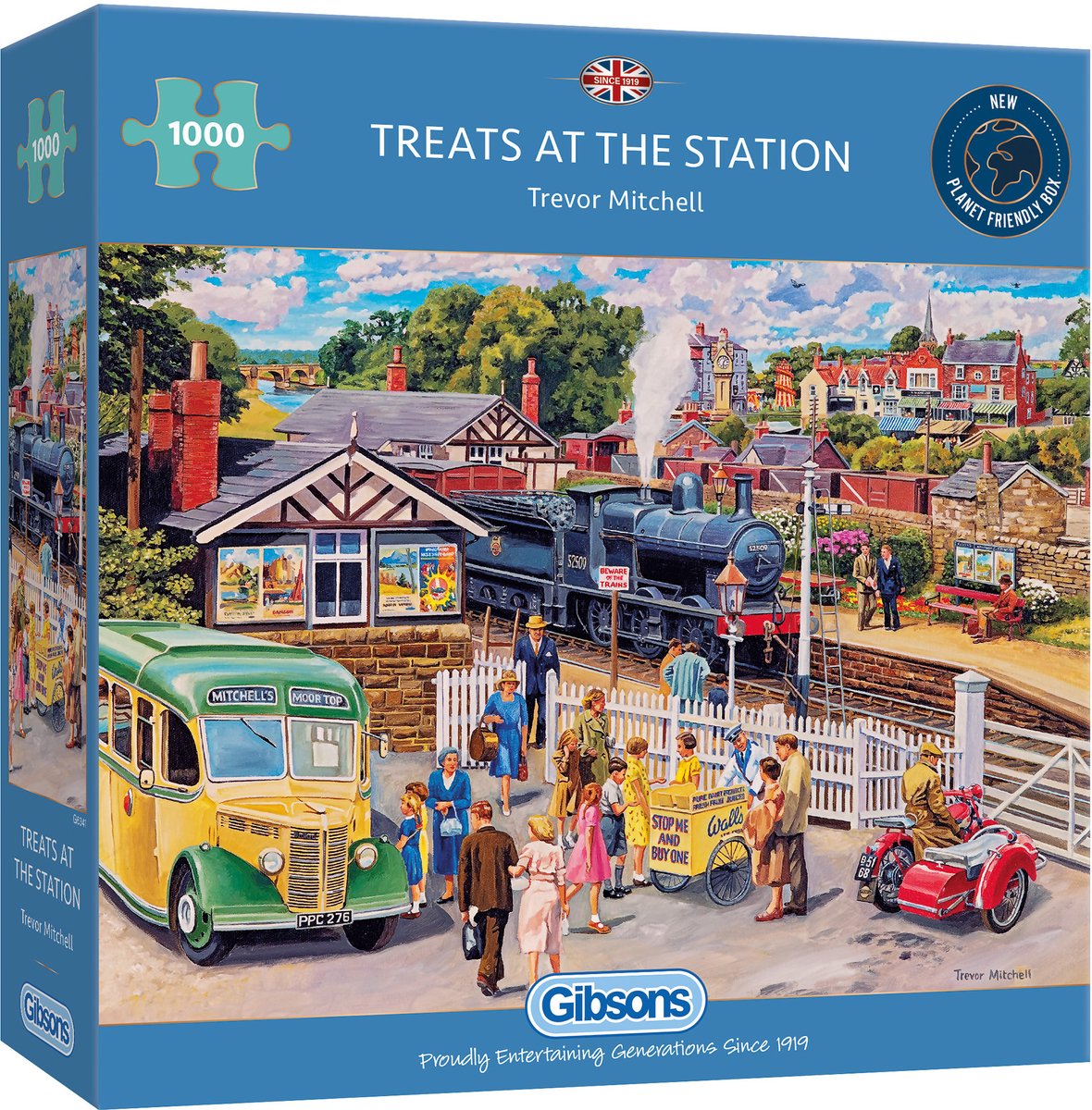 Gibsons – Leckereien am Bahnhof (von Trevor Mitchell) – 1000 Teile 68×49 cm (B×H) – Puzzle für Erwachsene