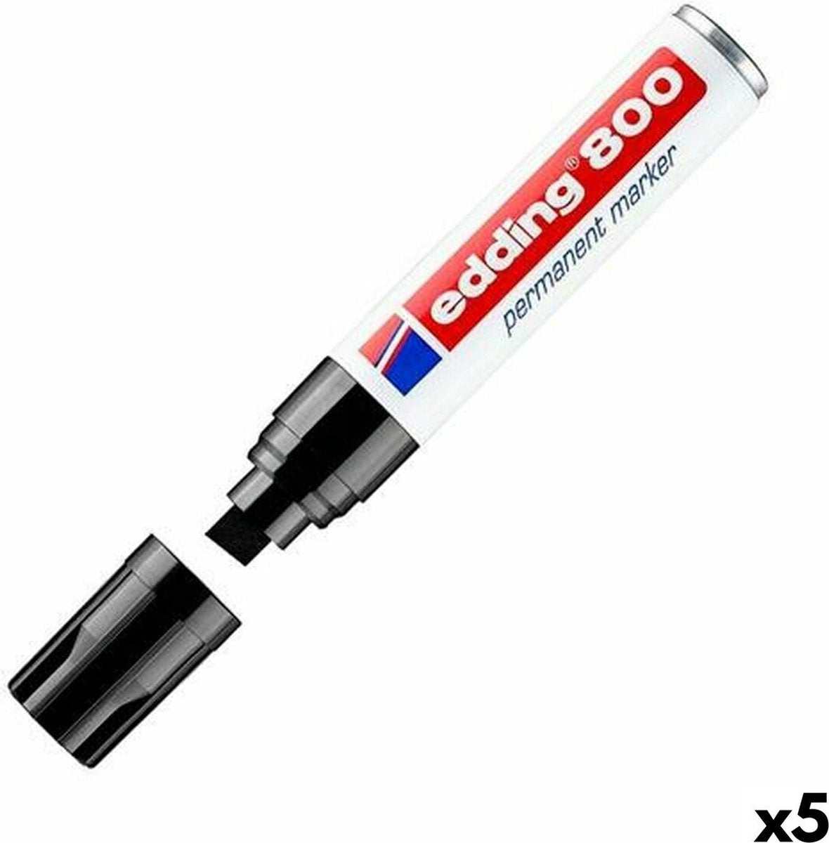 Edding - Filzstift 800 Diagonale schwarz 4-12mm | 5 Stück
