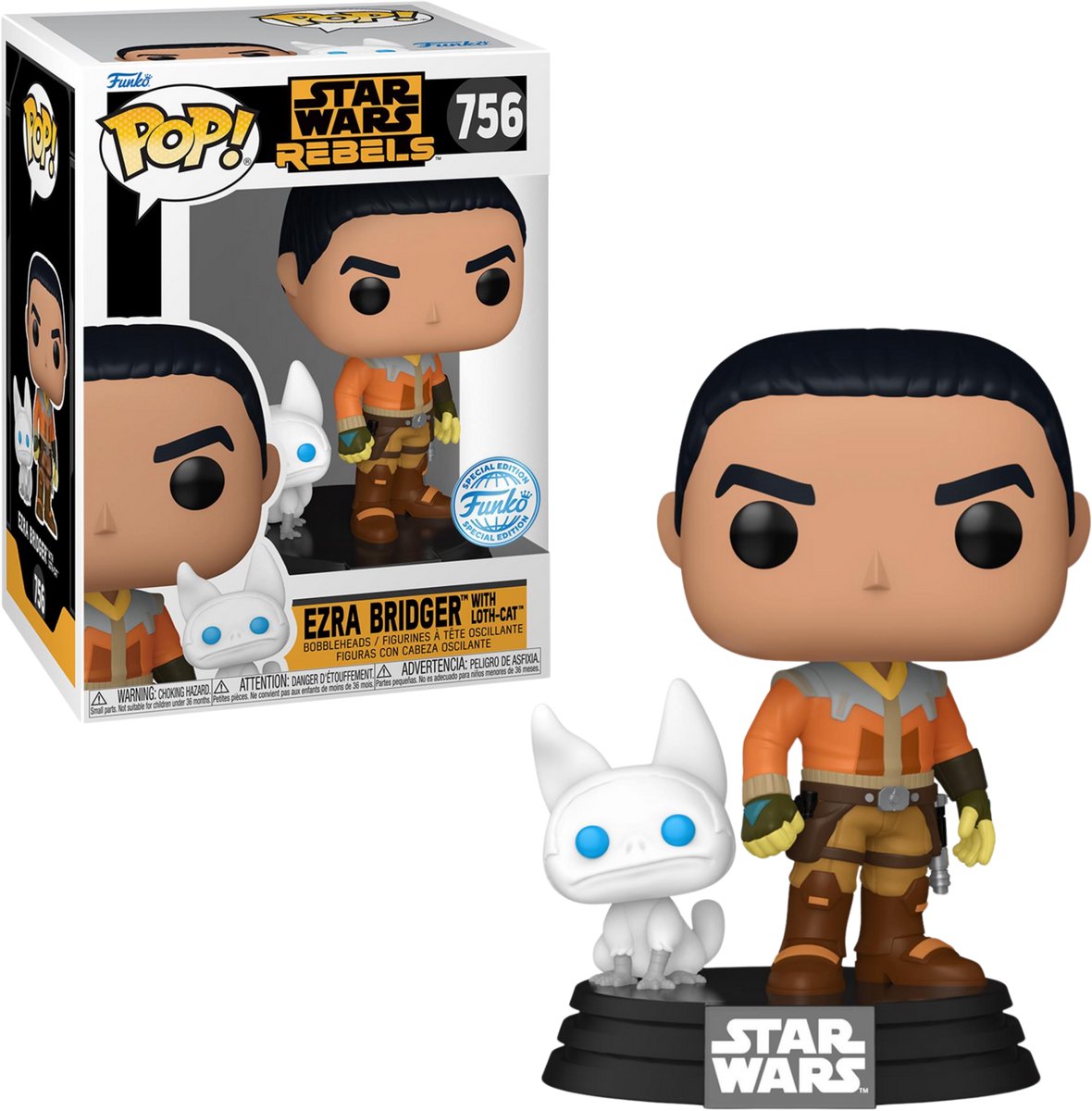 Funko-Pop! Star Wars – Rebellen – Ezra Bridger #756 exklusiv bei Amazon